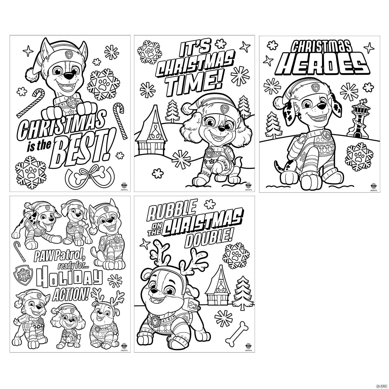 PAW Patrol Colour Your Own Christmas Posters